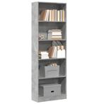 vidaXL Boekenkast 60x24x176 cm bewerkt hout betongrijs, Huis en Inrichting, Kasten | Boekenkasten, Verzenden, Nieuw, Overige houtsoorten
