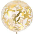 Gouden Confetti Ballon 61cm, Verzenden, Nieuw