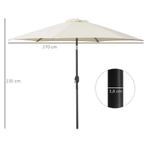 TRUUSK Opvouwbare Paraplu Parasol Tuinparasol Markt Paraplu, Verzenden, Nieuw