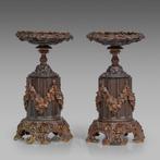 Tazza (2) - Brons - Coupes met wijnstokken decor