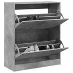 vidaXL Schoenenkast 80x34x96,5 cm bewerkt hout betongrijs, Huis en Inrichting, Verzenden, Nieuw