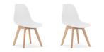 Eetkamerstoelen KITO - set van 2 eettafel stoelen - wit, Huis en Inrichting, Stoelen, Ophalen of Verzenden, Nieuw