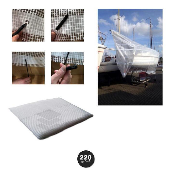 Afdekzeil 240 g/m² Gewapend Transparant – Extra Sterk, Watersport en Boten, Zeilen en Zeiltoebehoren, Toebehoren, Nieuw, Ophalen of Verzenden
