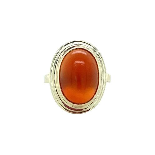 Gouden vintage ring met carneool 14 krt, Sieraden, Tassen en Uiterlijk, Ringen, Nieuw, Ophalen of Verzenden