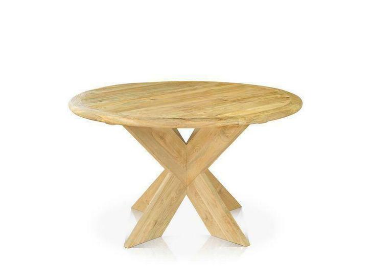 sens line Malta teak table Ø 130 cm FSC Recycled teak, Tuin en Terras, Tuintafels, Nieuw, Teakhout, Rond