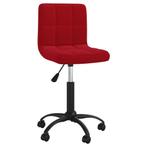 vidaXL Eetkamerstoel draaibaar fluweel wijnrood, Huis en Inrichting, Stoelen, Verzenden, Nieuw, Rood
