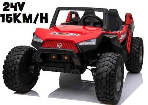 24V Beach buggy Rood High speed 15km/h, 2 zitter, 2.4ghz 4WD, Kinderen en Baby's, Speelgoed | Buiten | Accuvoertuigen, Nieuw, Ophalen of Verzenden