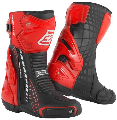 Bogotto Donington Zwart Rood Motorlaarzen, Motoren, Kleding | Motorkleding, Heren, Nieuw met kaartje, Laarzen, Verzenden