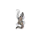 Zilveren Salamander hanger met zirkonias, Sieraden, Tassen en Uiterlijk, Verzenden, Nieuw