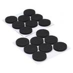 Vilt | Ø 25 mm | 16 stuks (Rond, Zelfklevend, Zwart), Verzenden, Nieuw