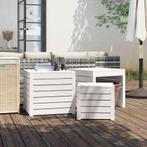 vidaXL 3-delige Tuinboxset massief grenenhout wit, Nieuw, Verzenden