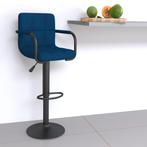 vidaXL Barkruk fluweel blauw, Huis en Inrichting, Barkrukken, Verzenden, Nieuw