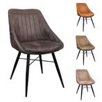 MX Sofa Eetkamerstoel Truffle | Pebble | Microvezel stof, Huis en Inrichting, Stoelen, Ophalen, Nieuw, Industrieel