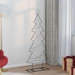 vidaXL Metalen kerstboom met standaard Zwart 150 cm Staal, Verzenden, Nieuw