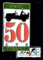Jeep-Renault 50 ans pin groot, Verzenden, Nieuw, Transport, Speldje of Pin