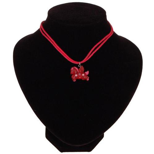 Ketting paardje rood NIEUW, Sieraden, Tassen en Uiterlijk, Kettingen, Rood, Nieuw, Ophalen of Verzenden
