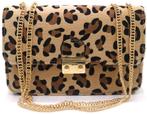 Tas met luipaard print - 26 x 18 x 7.5 Centimeter, Sieraden, Tassen en Uiterlijk, Tassen | Schoudertassen, Verzenden, Nieuw, Bruin