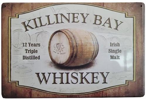 Killiney Bay Whiskey reclamebord, Verzamelen, Merken en Reclamevoorwerpen, Nieuw, Ophalen of Verzenden