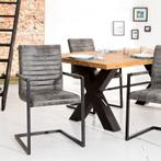 industrieele sledestoel LOFT vintage grijze armleuningen, Huis en Inrichting, Stoelen, Ophalen of Verzenden, Nieuw