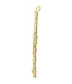 Gouden Dwarsfluit groot ketting hanger, Sieraden, Tassen en Uiterlijk, Kettinghangers, Verzenden, Nieuw