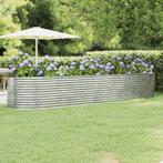 vidaXL Plantenbak 396x100x68 cm gepoedercoat staal, Tuin en Terras, Bloembakken en Plantenbakken, 100 cm of meer, Verzenden, Nieuw