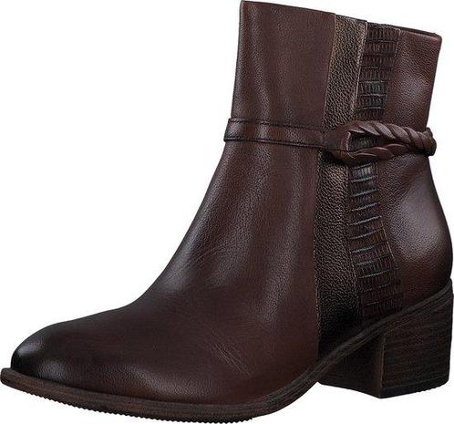 Marco Tozzi Dames Enkellaars - 25325-392 Cognac Combi - Maat, Kleding | Dames, Schoenen, Nieuw, Verzenden