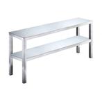 HCB Dubbele etagère brug - 180 x 35 x 70 cm - RVS, Verzenden, Nieuw in verpakking, RVS Meubilair