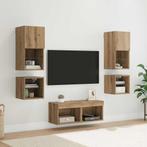 vidaXL TV Wandmeubels 8 pcs Artisan Eiken Bewerkt hout, Minder dan 50 cm, Verzenden, Nieuw, Minder dan 100 cm