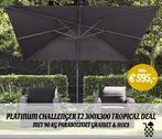 TROPICAL DEAL - Challenger T2 300x300 cm antraciet met, Ophalen of Verzenden, Nieuw, Aluminium