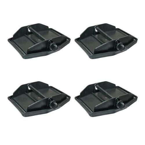 Steunplaten voor uitdraaisteunen hoekig - set van 4 stuks, Caravans en Kamperen, Overige Caravans en Kamperen, Nieuw, Ophalen of Verzenden