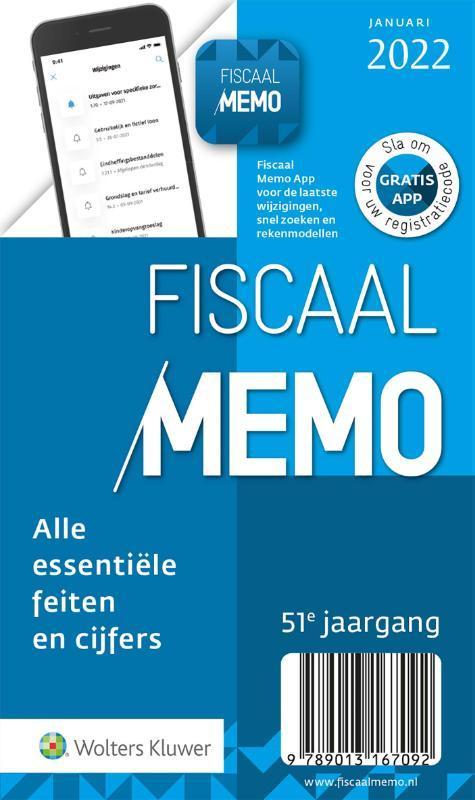 Fiscaal Memo januari 2022 9789013167092, Boeken, Economie, Management en Marketing, Zo goed als nieuw, Verzenden