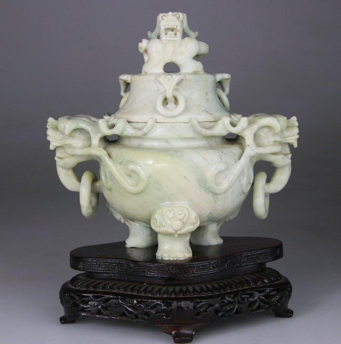 Brule Parfum Vase Censer Sculptuur - Draak - Voetstuk en, Antiek en Kunst, Antiek | Overige Antiek