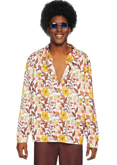 Hippie Blouse Floral Heren, Kleding | Heren, Carnavalskleding en Feestkleding, Nieuw, Ophalen of Verzenden