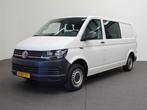 Volkswagen Transporter T6 L2H1 102pk Dubbele cabine, Stof, Gebruikt, Overige carrosserieën, Wit