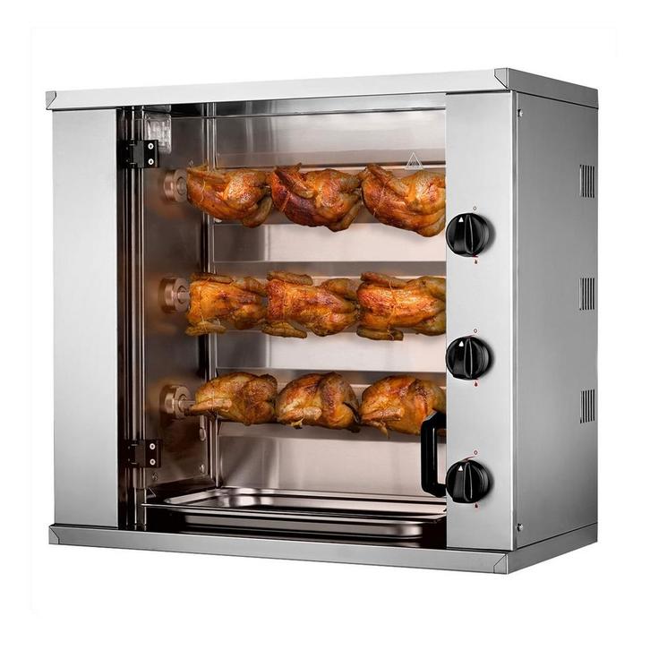 GGM Gastro | Mini kippengrill op gas - 10,2 kW - met 3 |, Zakelijke goederen, Horeca | Overige, Verzenden