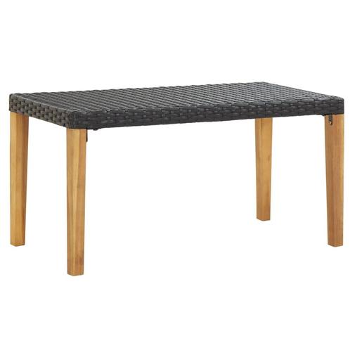 vidaXL Tuinbank 120 cm poly rattan en massief acaciahout, Tuin en Terras, Tuinbanken, Nieuw, Rotan, Verzenden