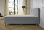 ACTIE! Boxspring Athene 160 200 Grijs, Nieuw, 160 cm, Grijs, Modern