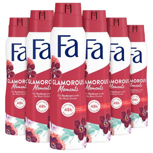 6x Fa Deodorant Spray Glamorous Moments 150 ml, Diversen, Verpleegmiddelen, Nieuw, Verzenden