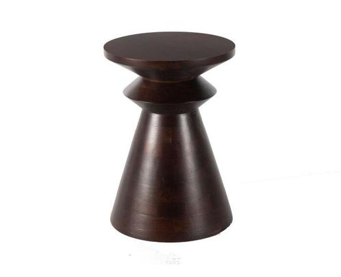 Bijzettafel/Kruk Mango Hout - Zwart - 30x30x50, Huis en Inrichting, Tafels | Bijzettafels, Nieuw, Ophalen of Verzenden