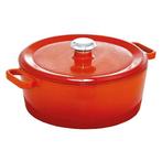 GGM Gastro | Gietijzeren braadpan - Ø 200mm - Oranje |, Huis en Inrichting, Verzenden, Nieuw