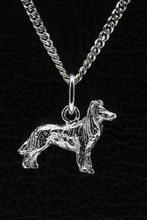 Zilveren Border collie ketting hanger - klein, Verzenden, Nieuw