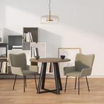vidaXL Eetkamerstoelen 2 st fluweel lichtgrijs, Huis en Inrichting, Stoelen, Verzenden, Nieuw, Grijs