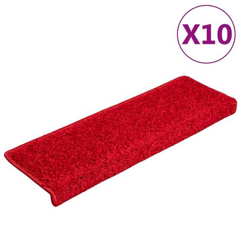 vidaXL Trapmatten 20 st 65x21x4 cm Rood Rechthoekige Rand, Doe-het-zelf en Verbouw, Ladders en Trappen, Nieuw, Verzenden