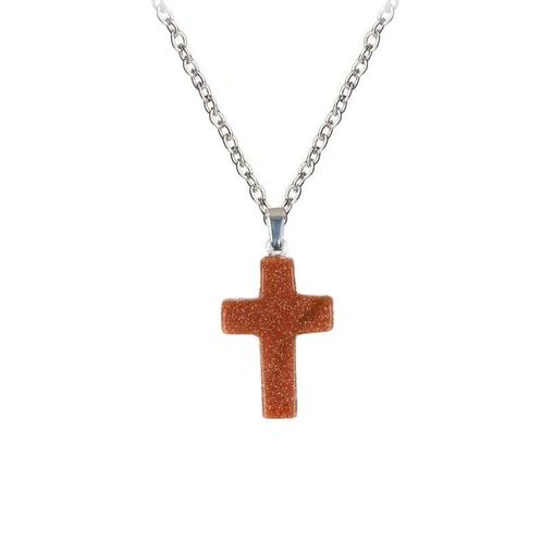 Fako Bijoux® - Ketting - Kruisje Mini - Goldfluss -, Sieraden, Tassen en Uiterlijk, Kettingen, Verzenden