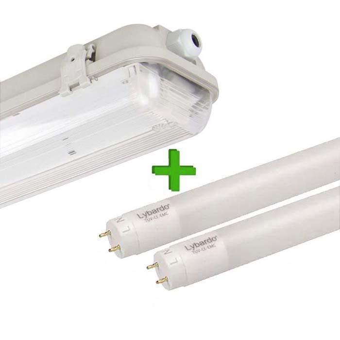 LED TL armatuur IP65 120 cm incl. 2x LED TL buis 18W 4000K, Huis en Inrichting, Lampen | Overige, Nieuw, Verzenden