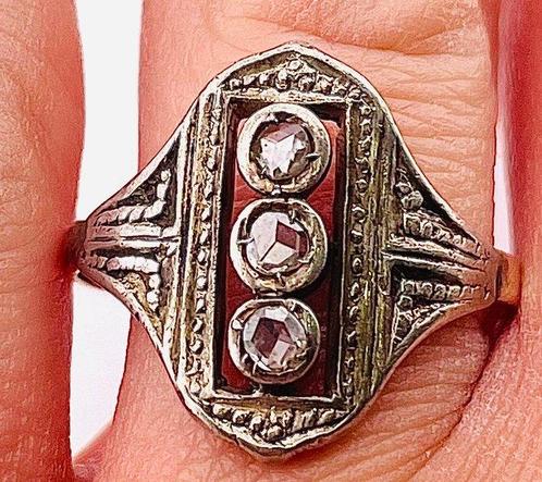 Zonder Minimumprijs - Ring - 12 kt. Geel goud, Zilver, Sieraden, Tassen en Uiterlijk, Ringen