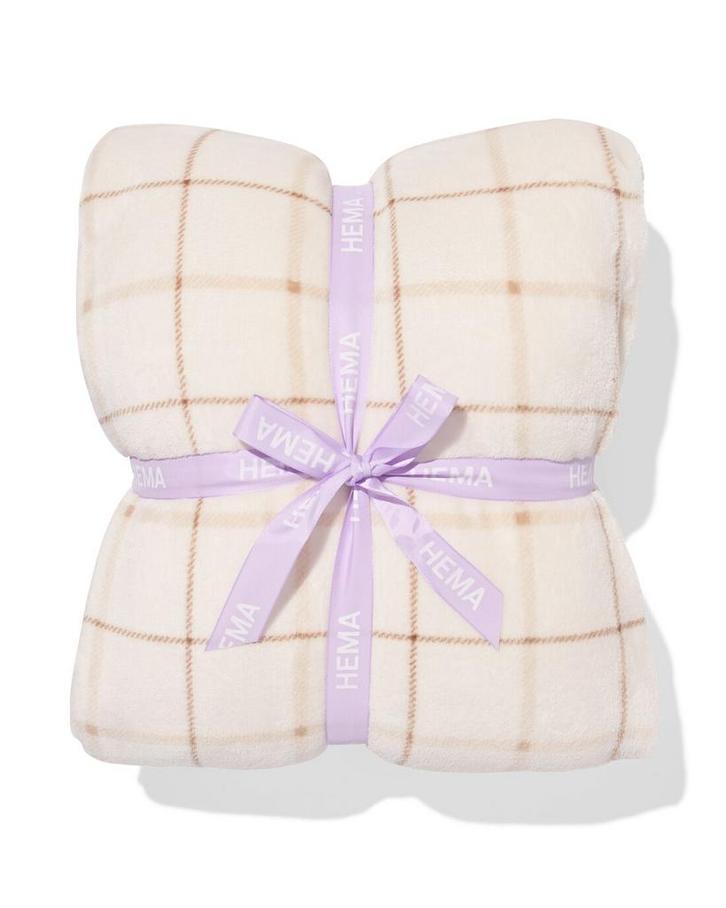 HEMA Plaid 130x150cm sherpa natural van €18.99 voor €9 sale, Huis en Inrichting, Woonaccessoires | Plaids en Woondekens, Nieuw
