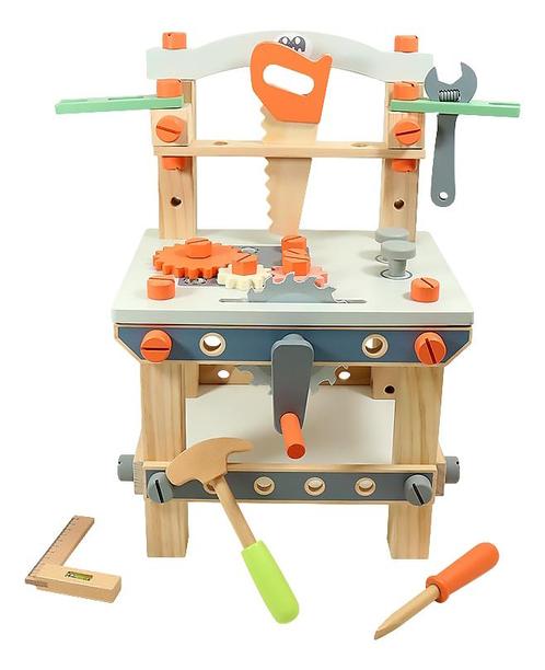 Eco Toys Houten Gereedschap Werkbank HC610539, Kinderen en Baby's, Speelgoed | Houten speelgoed, Nieuw, Verzenden