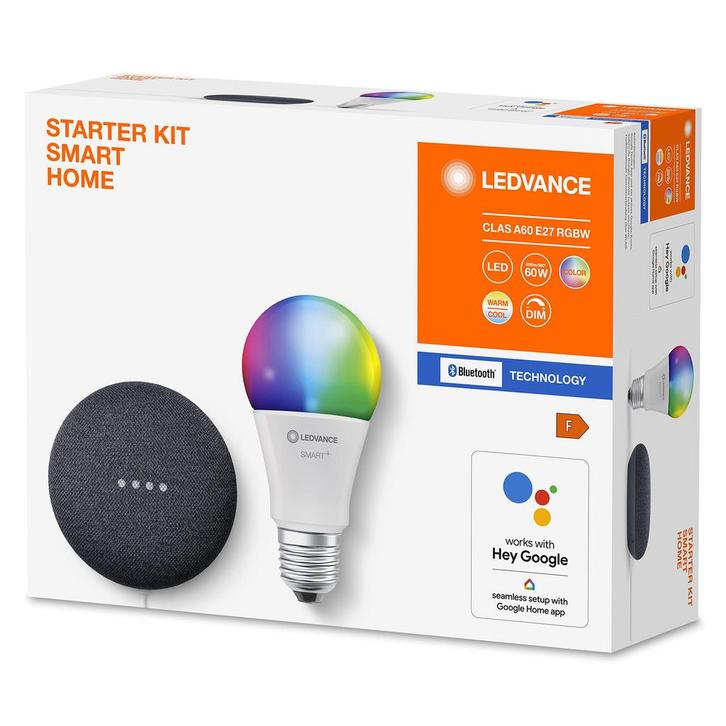 Nest Mini + SMART+ Classic A60 RGBW Lamp voor Google Assista, Huis en Inrichting, Lampen | Overige, Nieuw, Verzenden