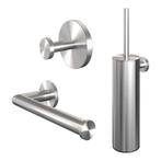 Toiletaccessoire Set Brauer Brushed 3-in-1 met PVD coating, Doe-het-zelf en Verbouw, Sanitair, Ophalen of Verzenden, Nieuw, Bad